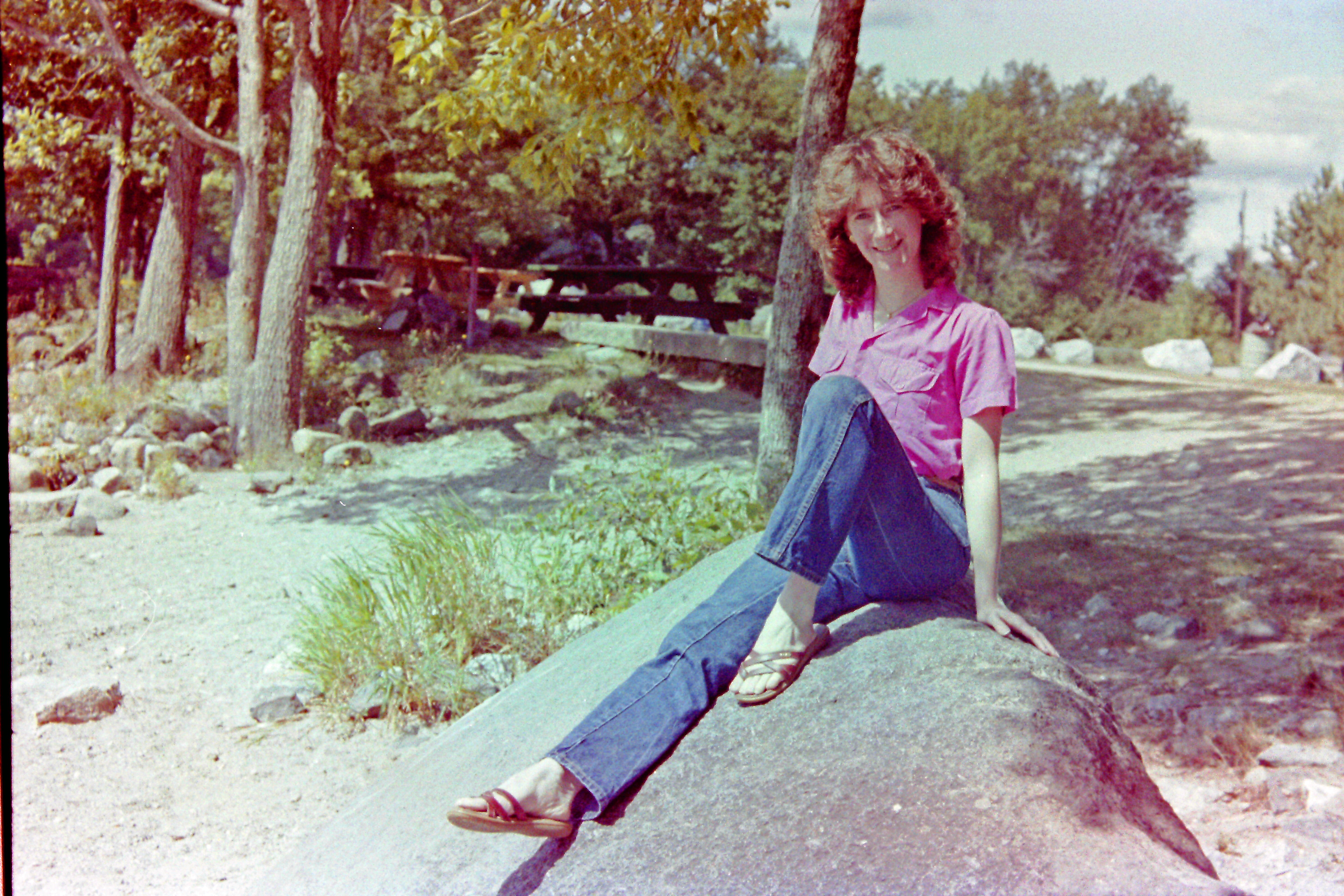 tina onn a maine rock